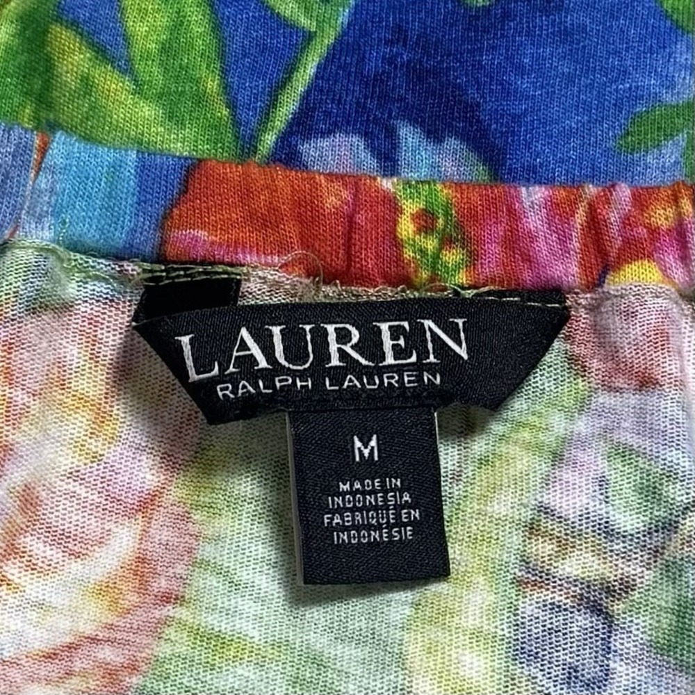 Lauren Ralph Lauren Floral Jersey Knit Off The Shoulder Blouse Resort Travel‎ M - Picture 8 of 11